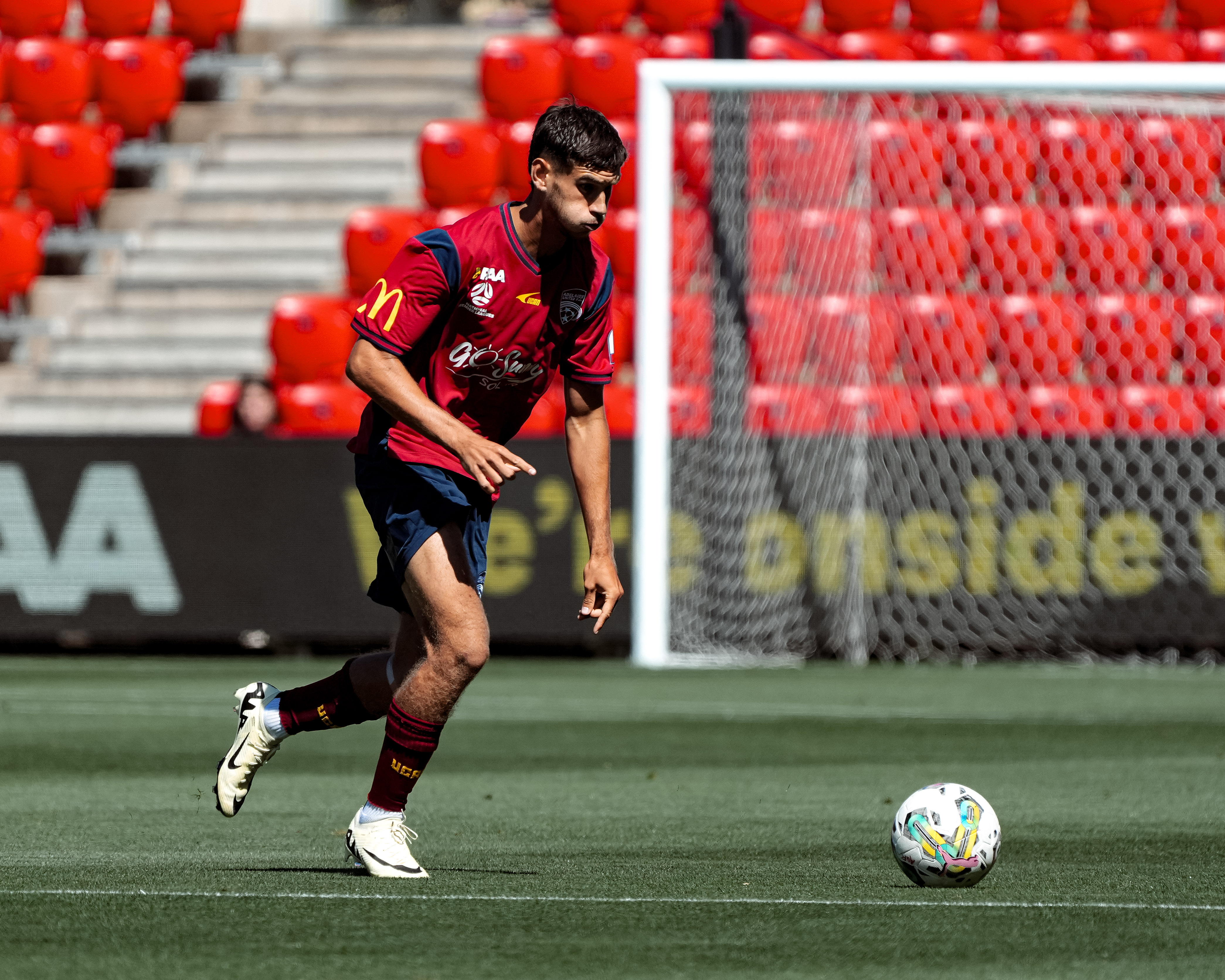 Adelaide United's Bailey O'Neil in training