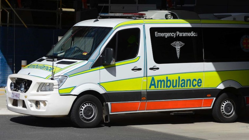 A Queensland Ambulance parked