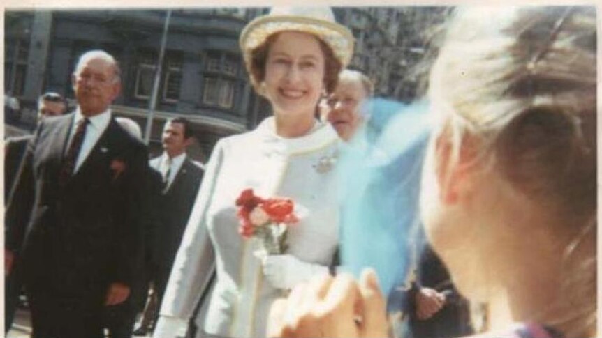 Queen Elizabeth greets well-wishers in Melbourne in the 1970s.