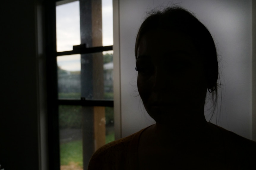 Silhouette of domestic violence survivor Jessica