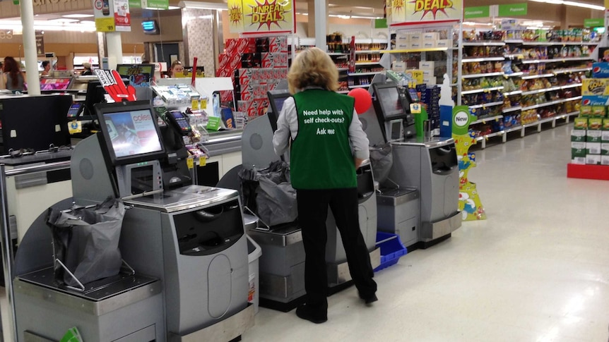 Self-service checkouts are becoming more common in Australia.