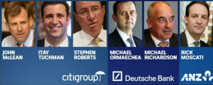 Citigroup: John McLean, Itay Tuchman, Stephen Roberts. Deutsche Bank: Michael Ormaechea, Michael Richardson. ANZ: Rick Moscati