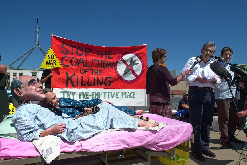 2003 coalition of the killing protest outside parliament