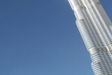 Emirati men take photos of Burj Dubai