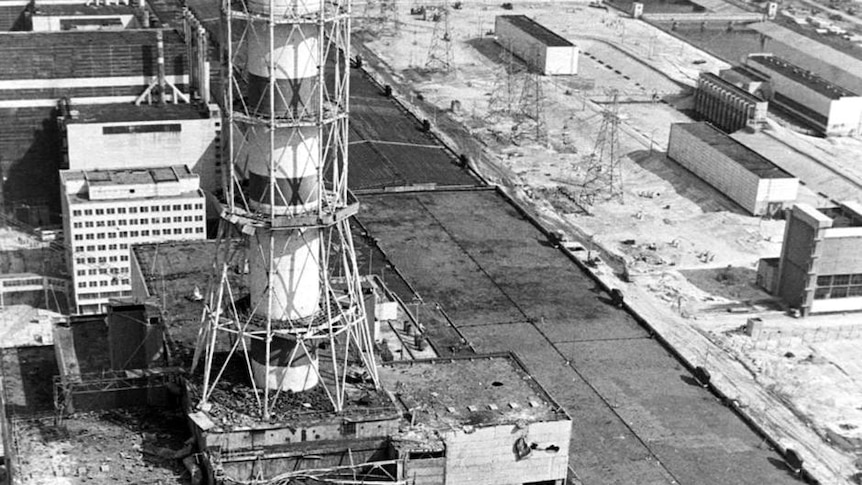 A makeshift shelter erected over the damaged reactor has developed cracks and holes.
