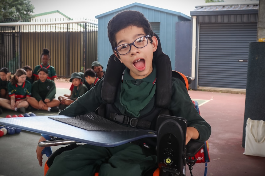 student in a wheelchair