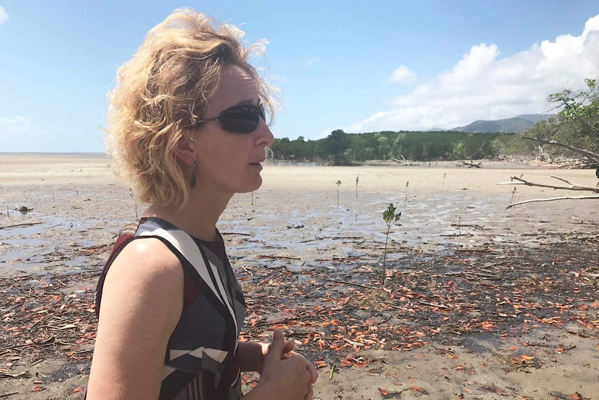 Douglas Shire Deputy Mayor Abigail Noli at coastal mangroves in Port Douglas