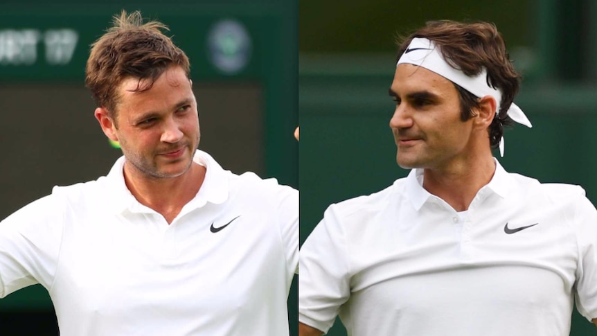 Marcus Willis and Roger Federer