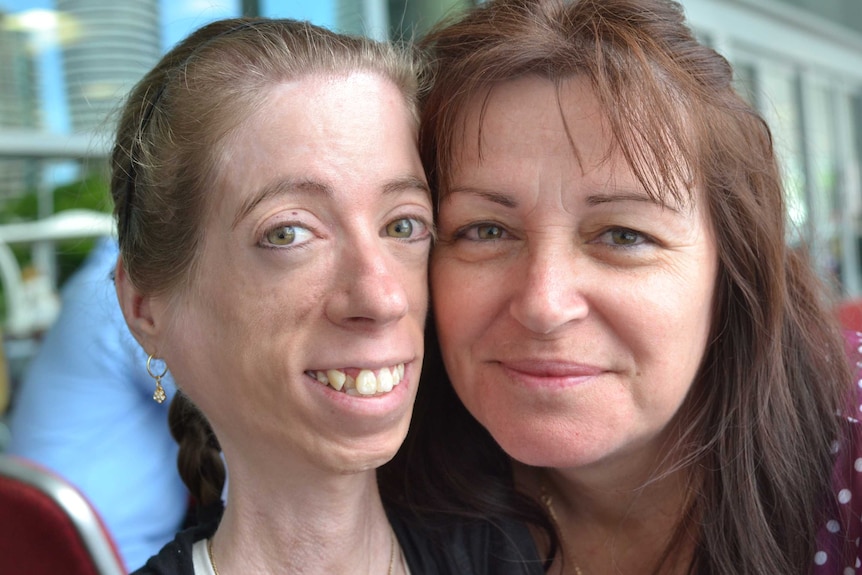 Jo Morris smiles with her mother.