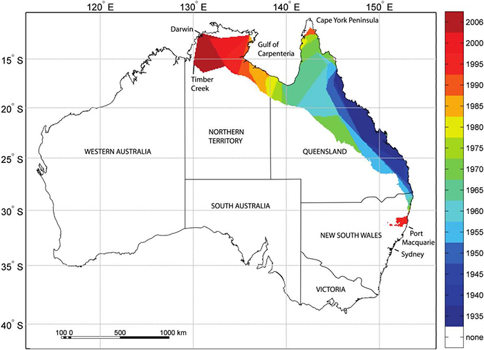 The spread of cane toads