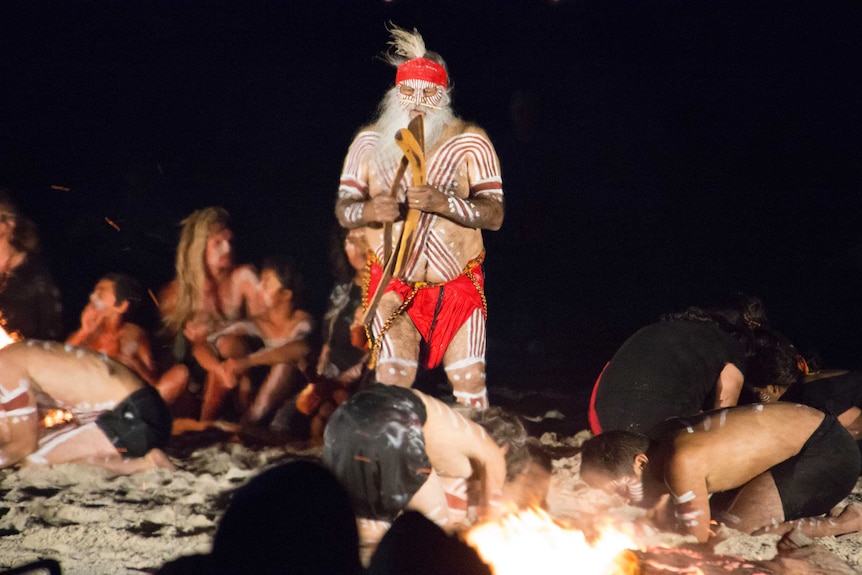 Major Sumner performing with Tal-Kin-Jeri dancers.