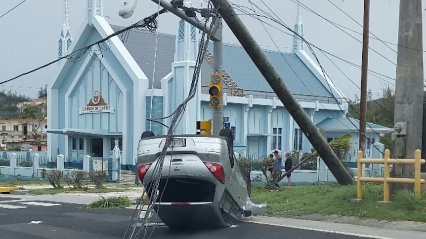 Typhoon Soudelor damage on Saipan