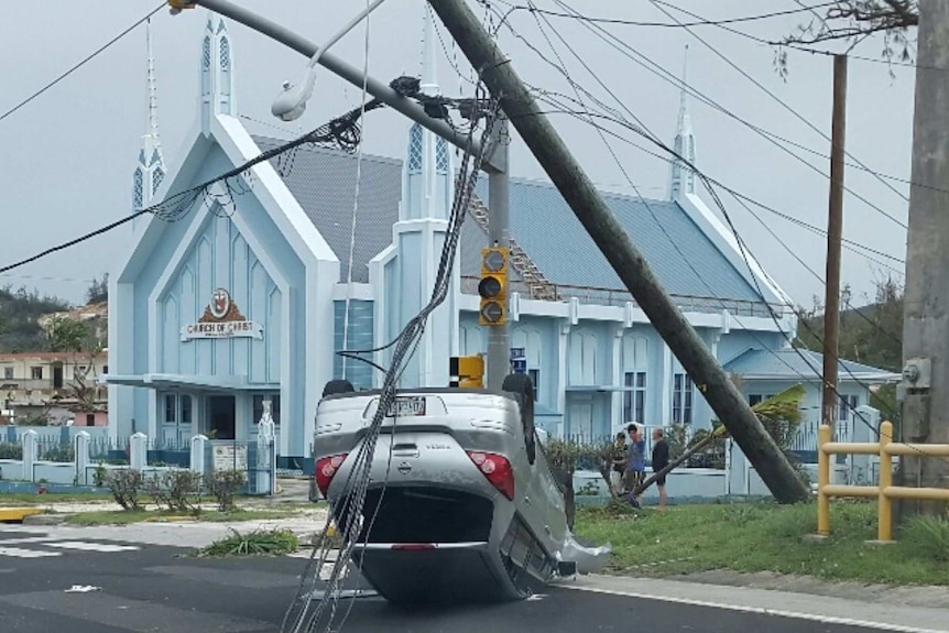 Typhoon Soudelor damage on Saipan