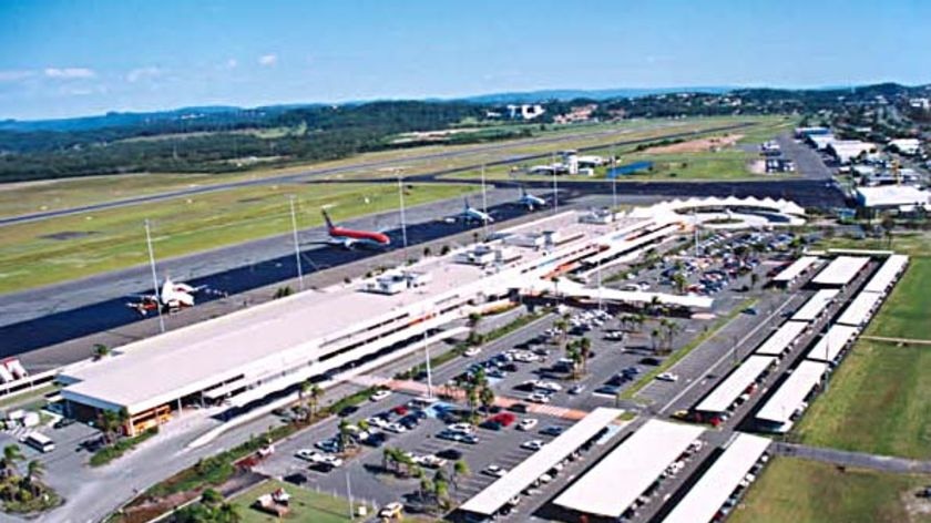 Aerial view of Gold Coast Airport at Coolangatta, in south-east Queensland.