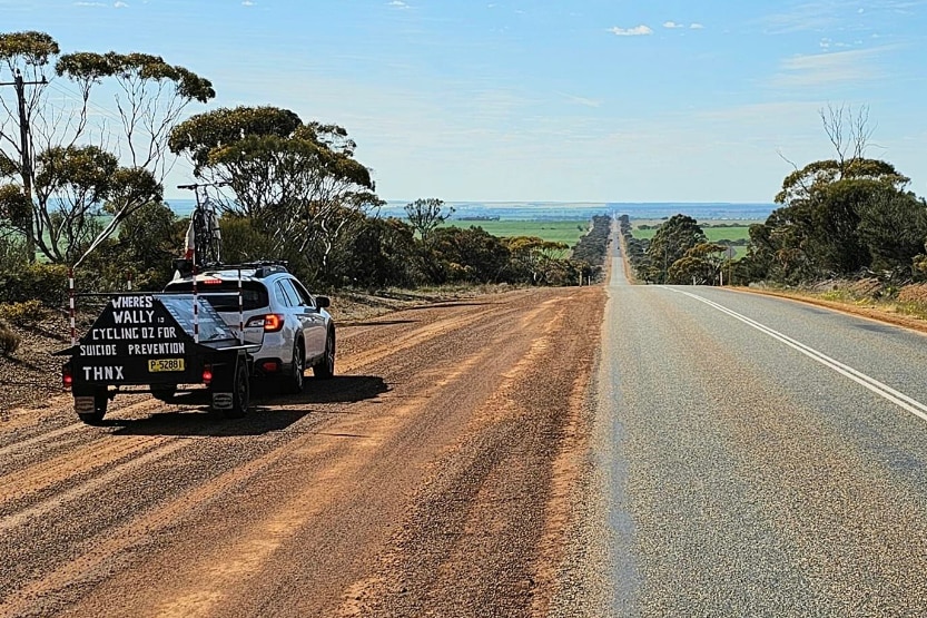 A car parked on the side of the road.