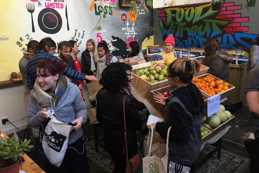 Shoppers inside the Inconvenience Store in Melbourne.