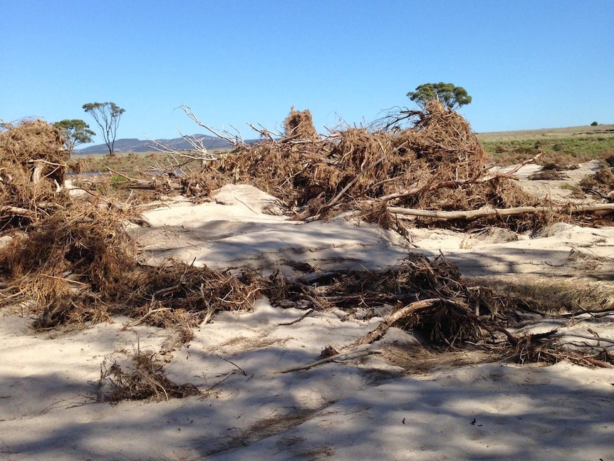 A picture of flood damage at a hobby farm on Moir Road near Fitzgerald National Park