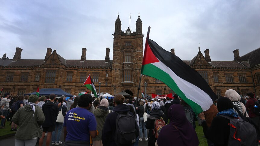 Gaza protest at the University of Sydney