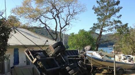 Truck crash at Cottage Point
