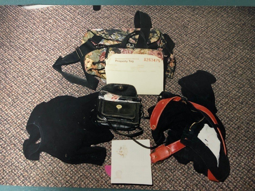 A bag and credit cards.