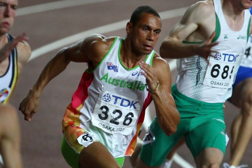 Patrick Johnson corre en una carrera.