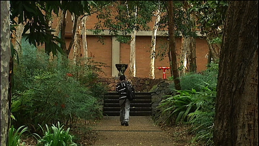 The university's campus is surrounded by bushland, but the shadows provide cover for more sinister activity.