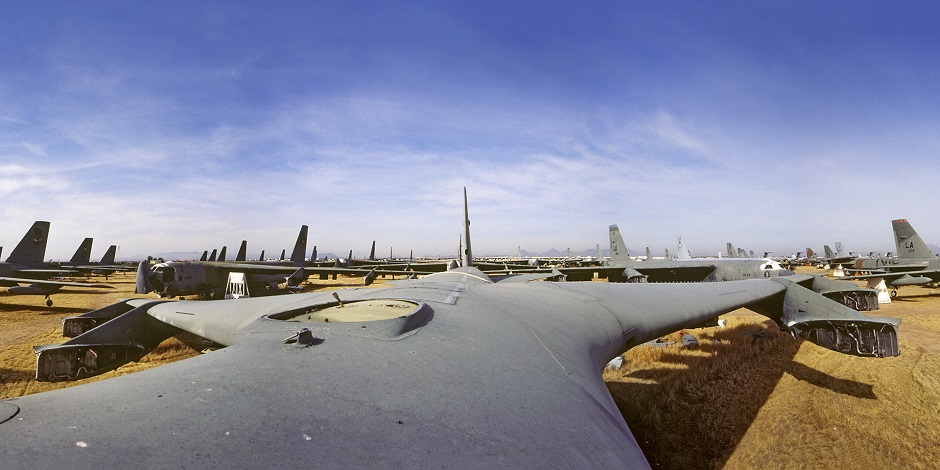 A panorama shot for B52 fighter jets.