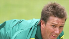 Glenn McGrath appears to have recovered from a bout of the flu.