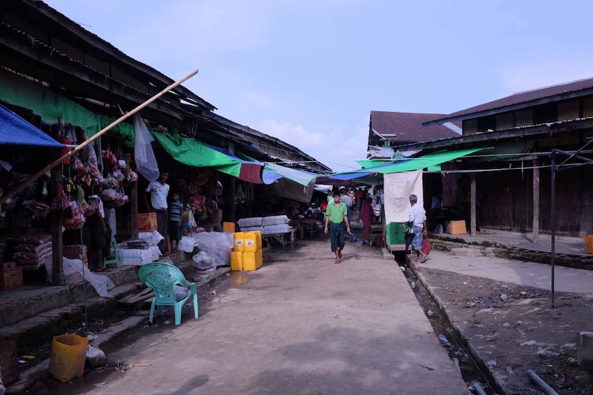 Buthidaung market, one of the townships in Muslim majority northern Rakhine.