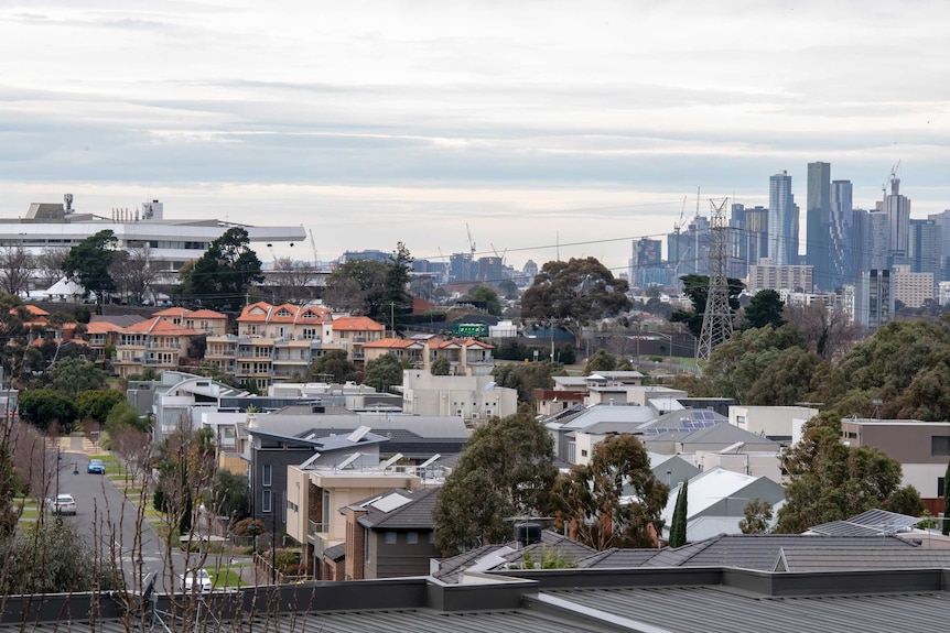 A view of Melbourne and its surrounding suburbs