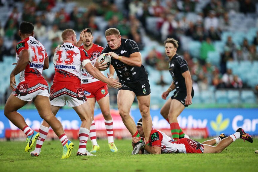 George Burgess charges into the Dragons