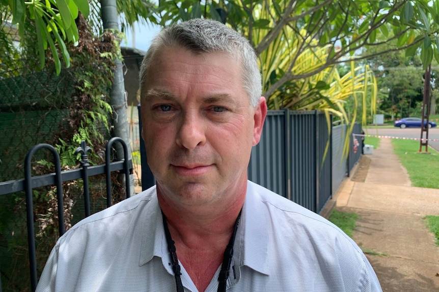 Detective Superintendent Mark Malogorkski near the crime scene in Jingili.