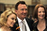 Julia Gillard, Tim Mathieson and Kylie Minogue