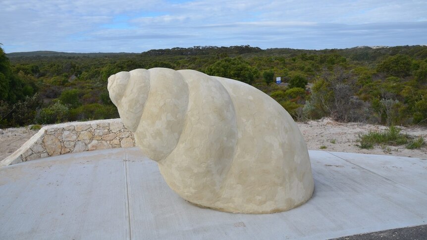 A public art sculpture of a snail