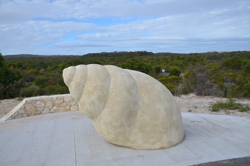 A public art sculpture of a snail