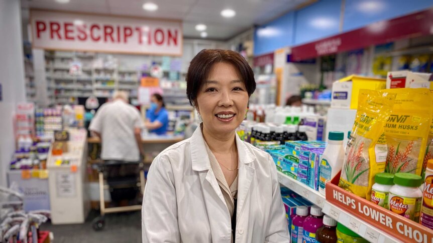 Angela Song at her pharmacy in south-west Sydney.