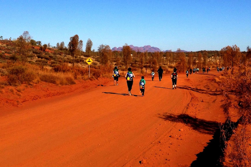 Runner competing at Uluru