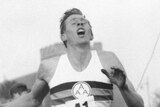Roger Bannister running his sub-four minute mile