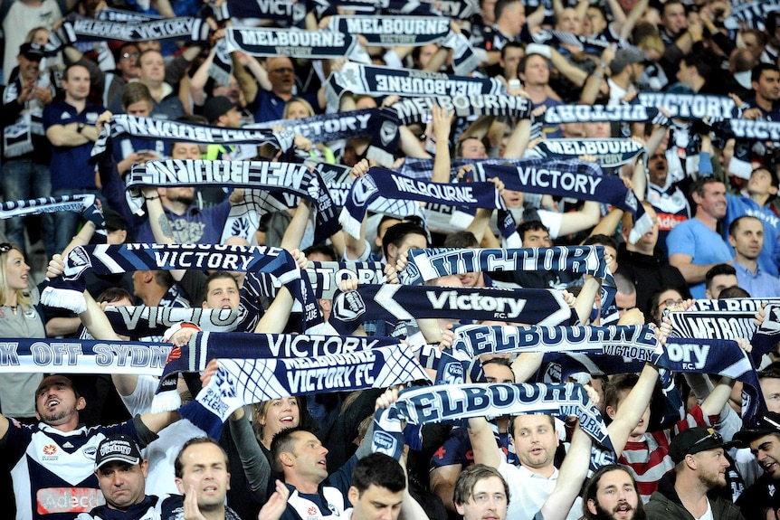 Melbourne Victory fans celebrate