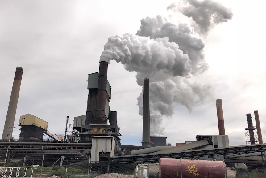 The Bluescope steelworks at Port Kembla near Wollongong