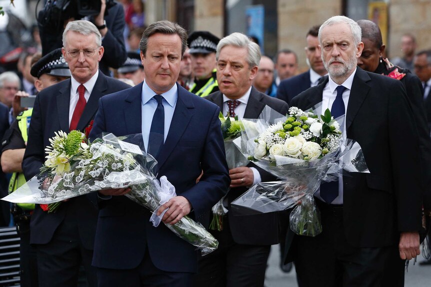 British Prime Minister David Cameron and Labour Party leader Jeremy Corbyn