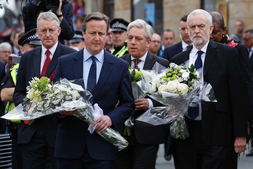 British Prime Minister David Cameron and Labour Party leader Jeremy Corbyn