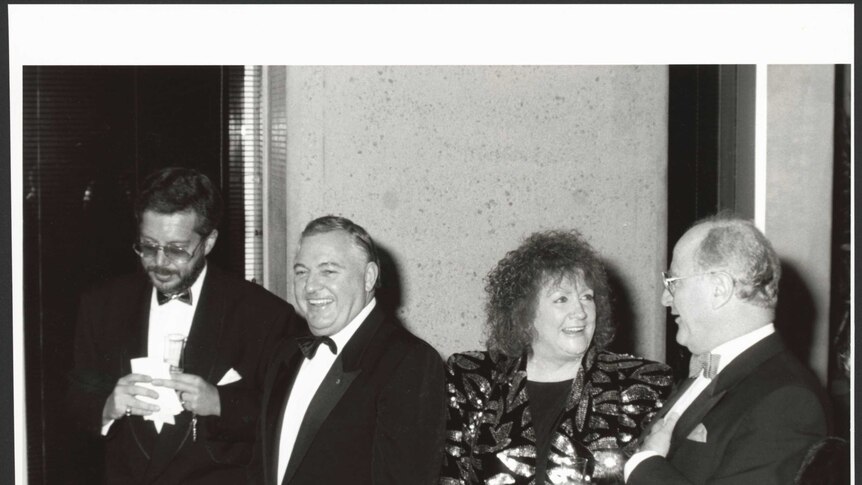 Mr and Mrs Alan Bond with Rene Rivkin and Clyde Holding