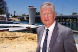 Bill Marmion at the Mandurah Bridge construction site.