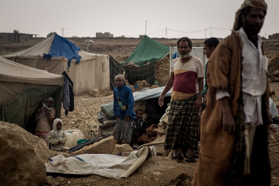 Mohamasheen, a marginalised group of African heritage, in a displacement camp.