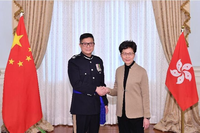 Carrie lam and new HK police chief