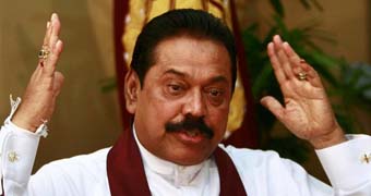 Sri Lanka's President Mahinda Rajapaksa