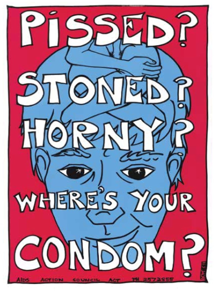 An old ad for protection during sexual intercourse that says "where's your condom?". 
