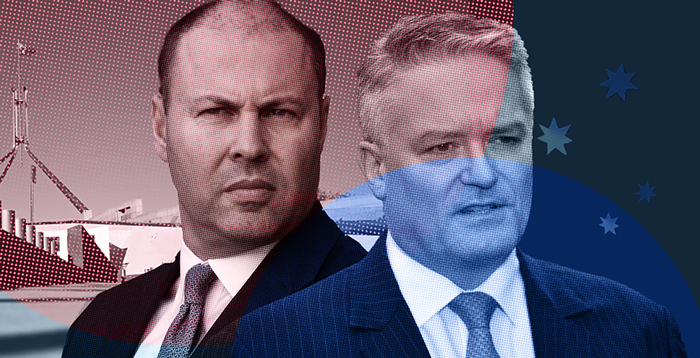 Graphic of Treasurer Josh Frydenberg and Finance Minister Mathias Cormann