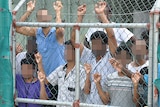Asylum seekers at the Manus Island detention centre.